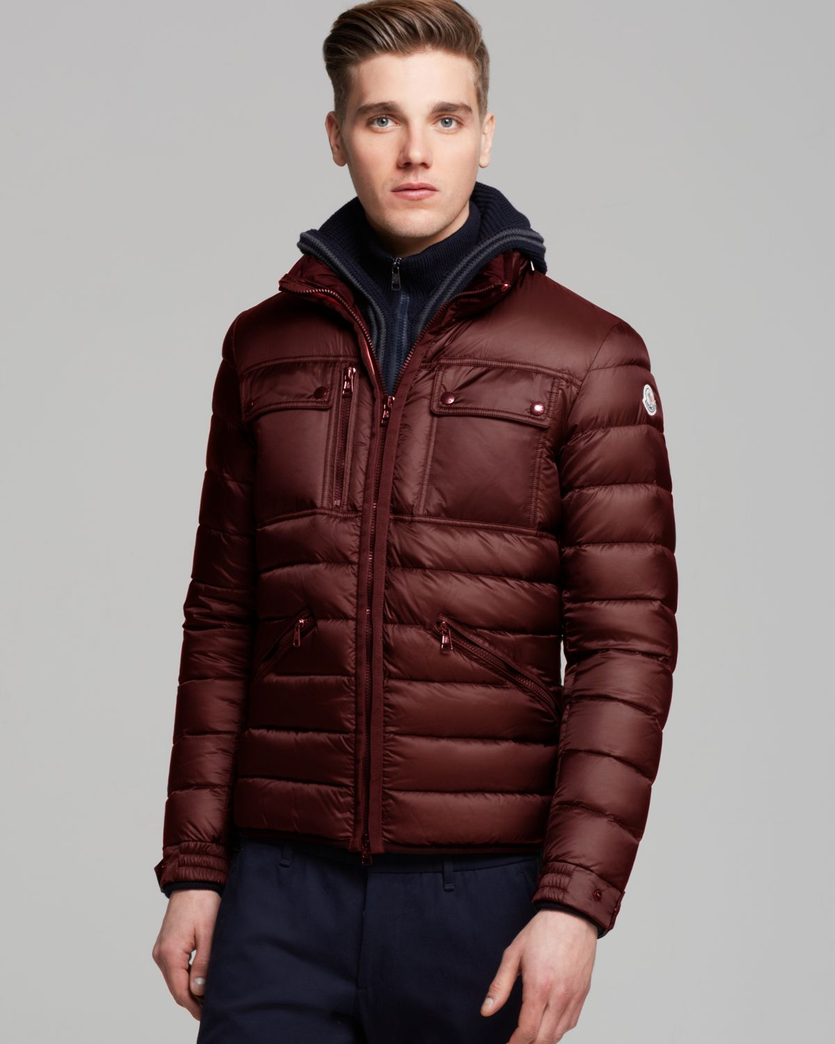 burgundy moncler
