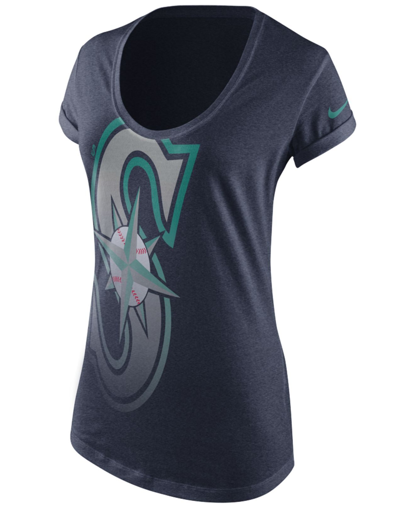 Lyst Nike Women's Seattle Mariners Scoop Neck Tshirt in Blue
