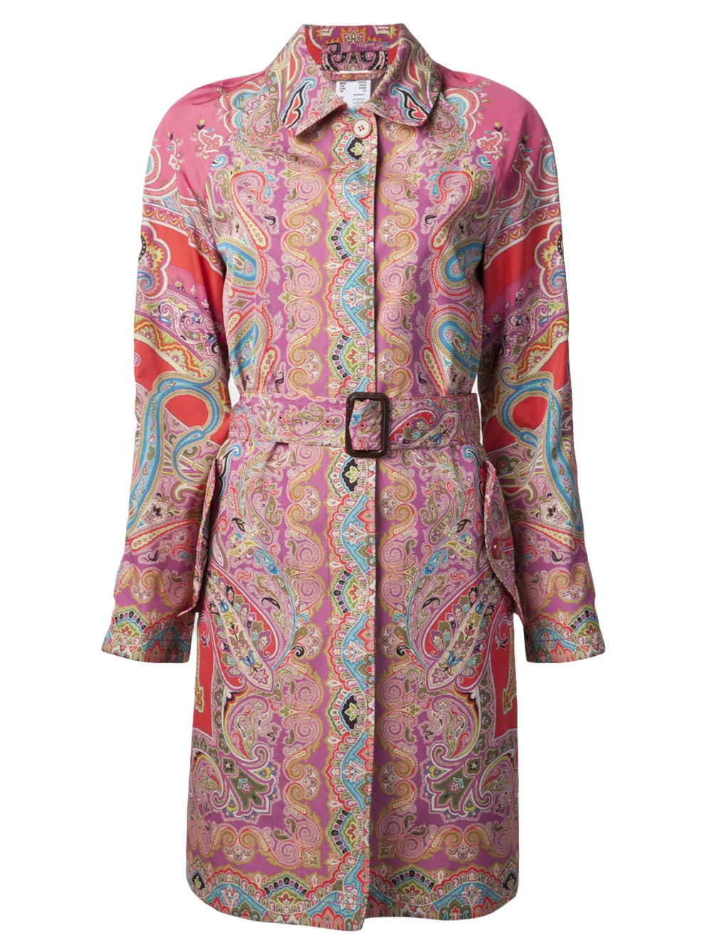 Etro Paisley Trench Coat - Lyst