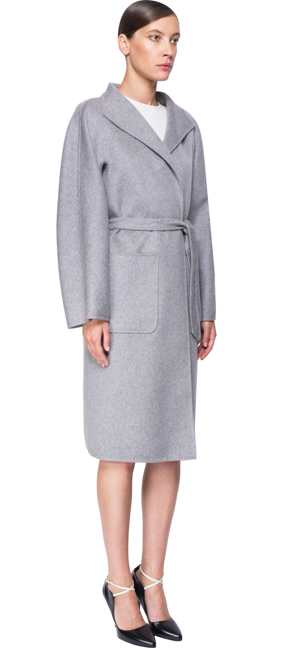gray cashmere coat
