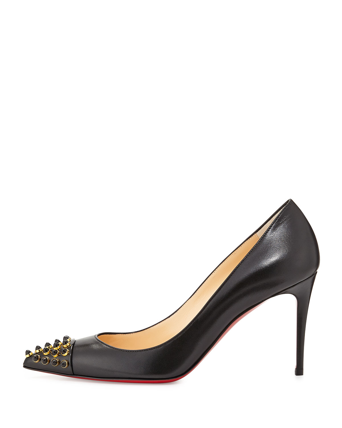 christian louboutin snakeskin illusion cap toe pumps | Natural ...  