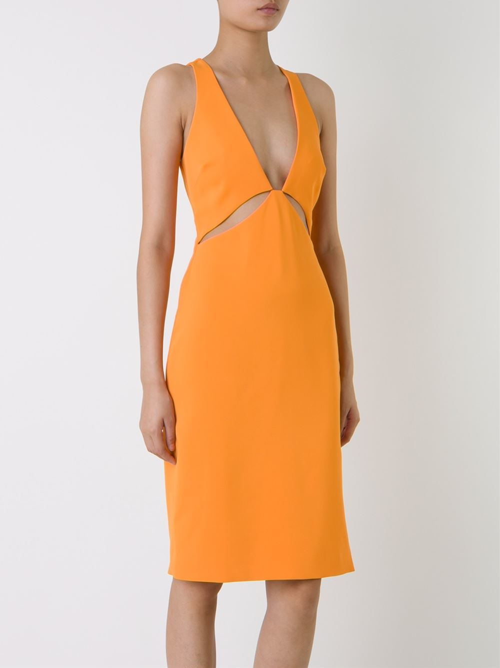 dion lee orange dress