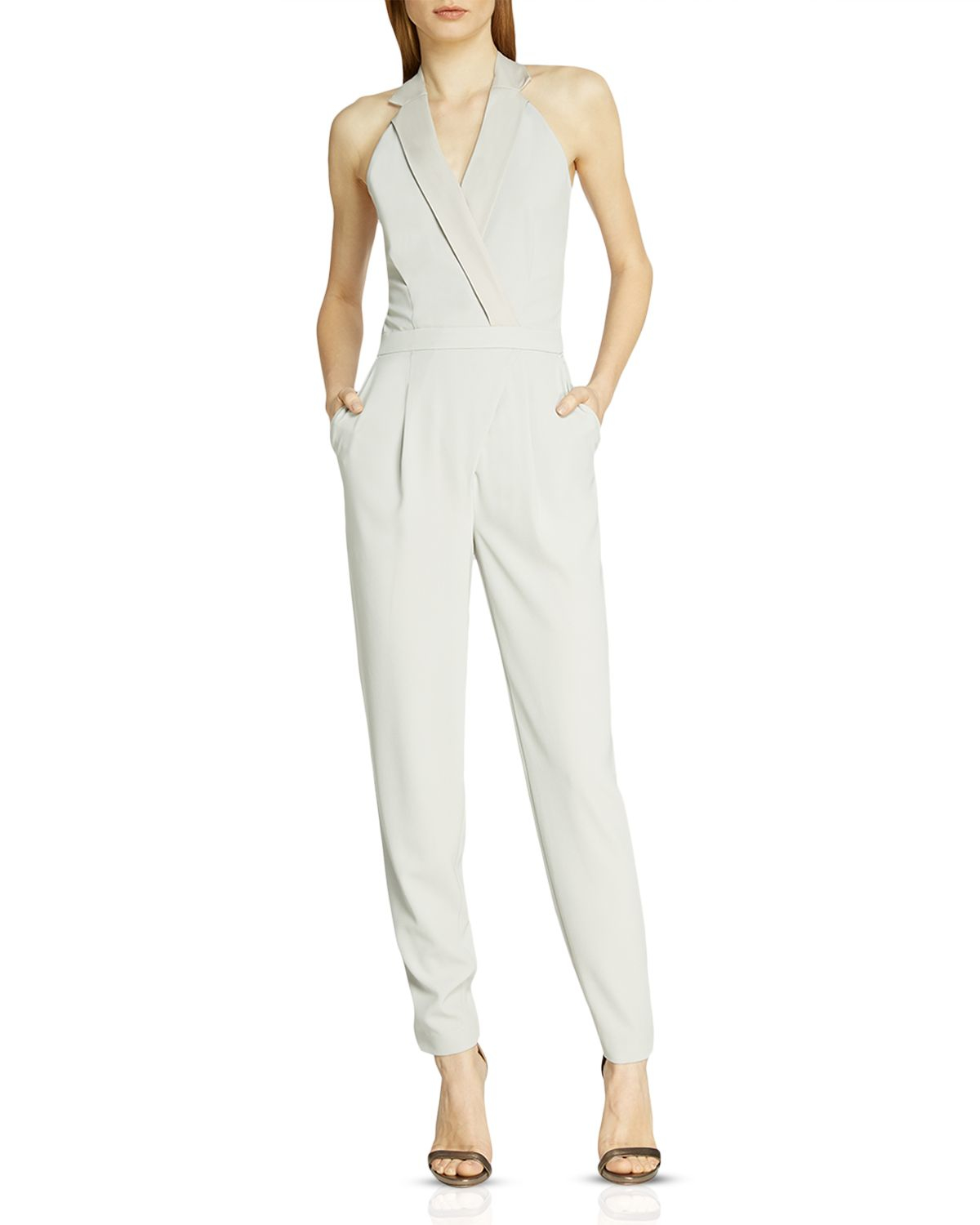 white tuxedo jumpsuit