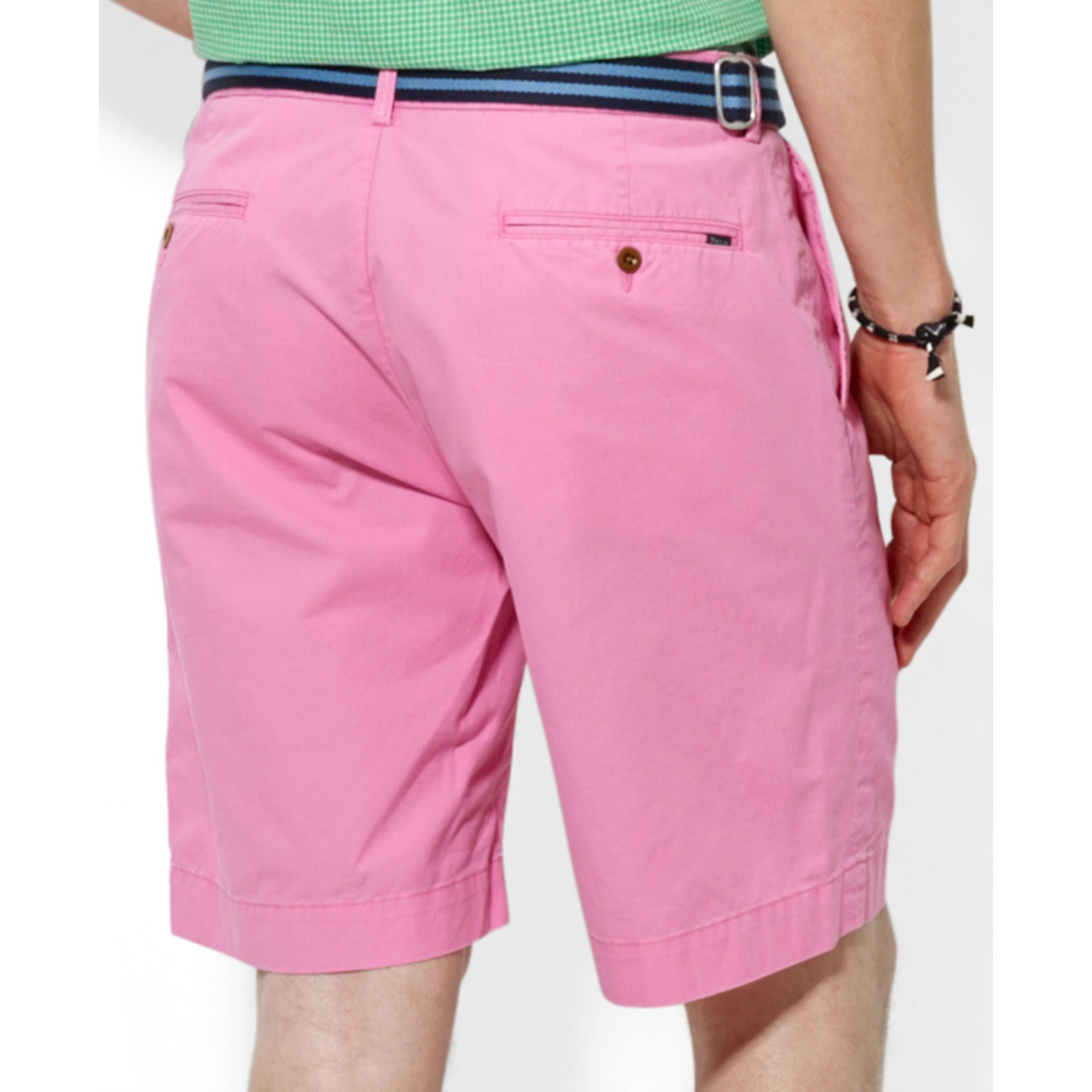 Ralph Lauren Polo Classicfit Lightweight Chino Shorts in Pink for Men ...