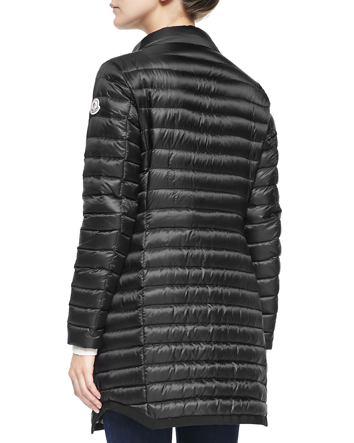 Moncler Synthetic Aubry Long Mock-neck Puffer Jacket in Black - Lyst