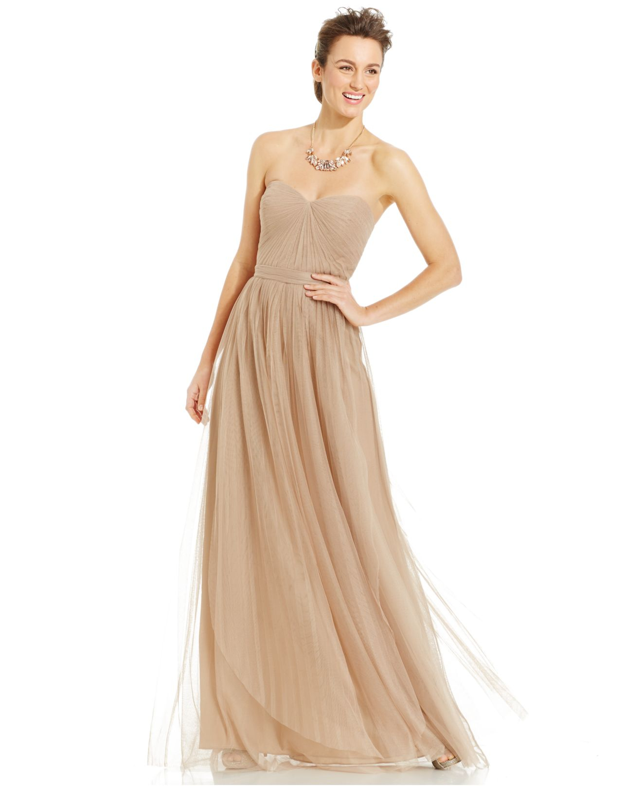adrianna papell strapless dress