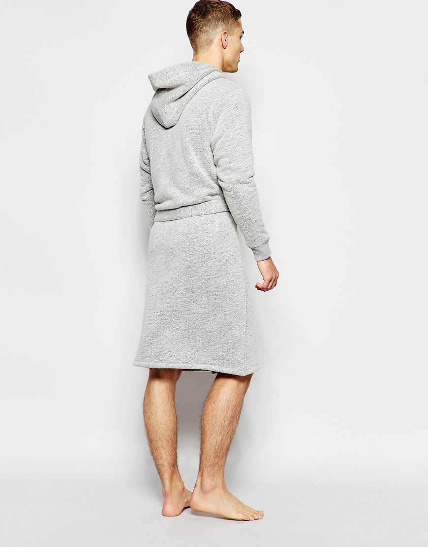 mens light grey dressing gown