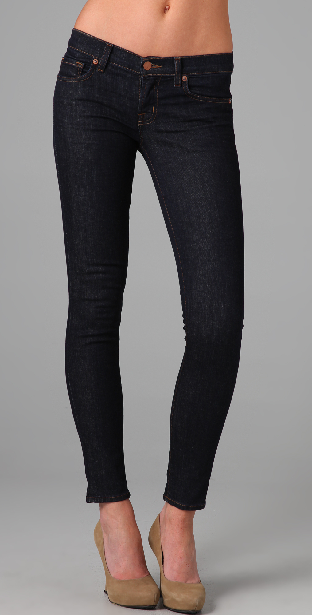 J Brand 910 Low Rise Ankle Skinny Jeans - Ink in Blue | Lyst