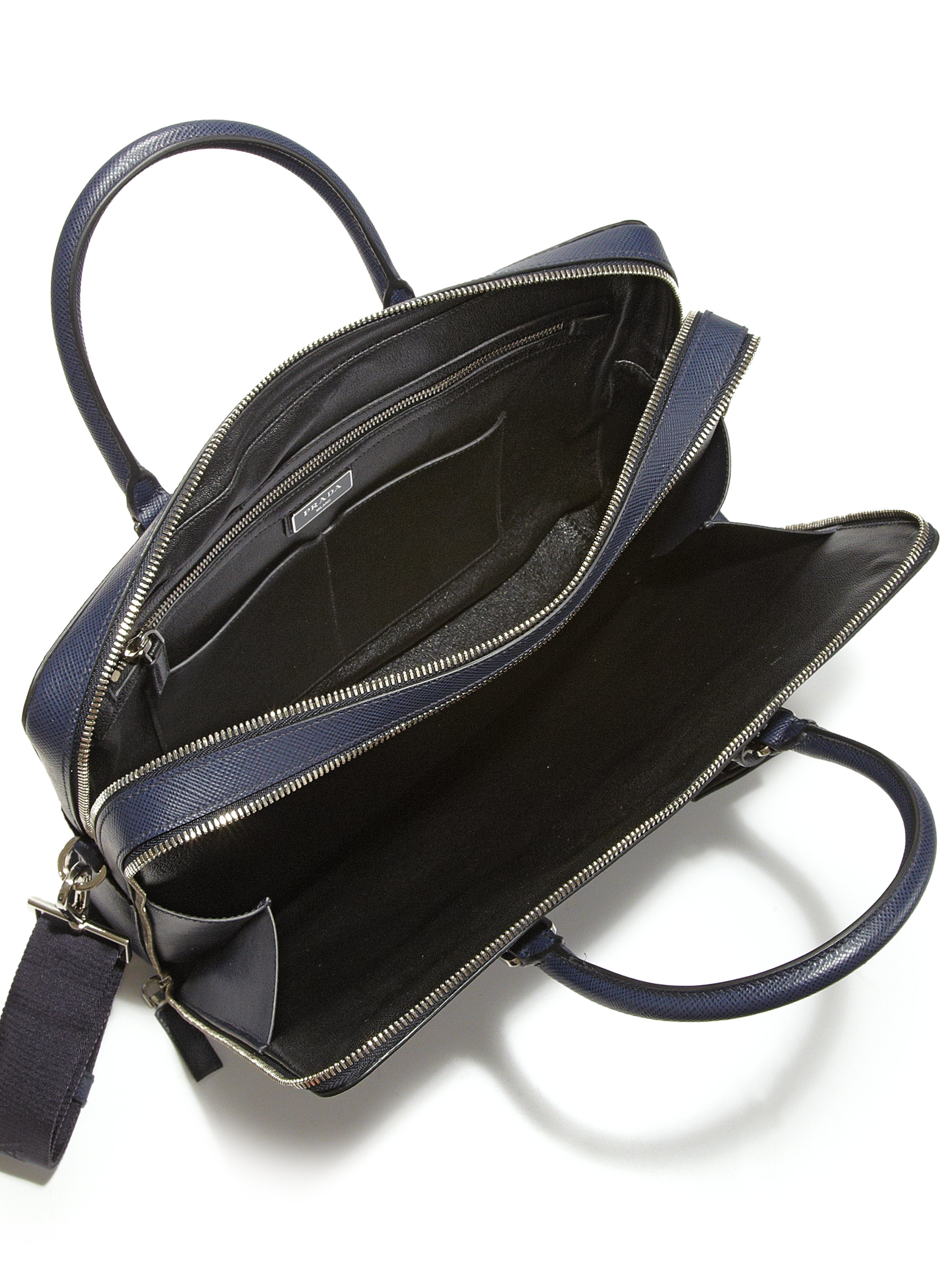 prada saffiano travel briefcase