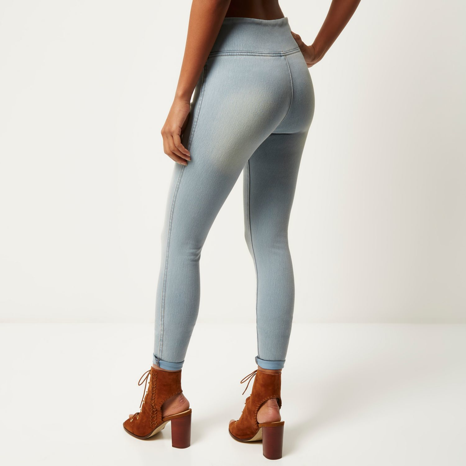 high waisted jean leggings for women