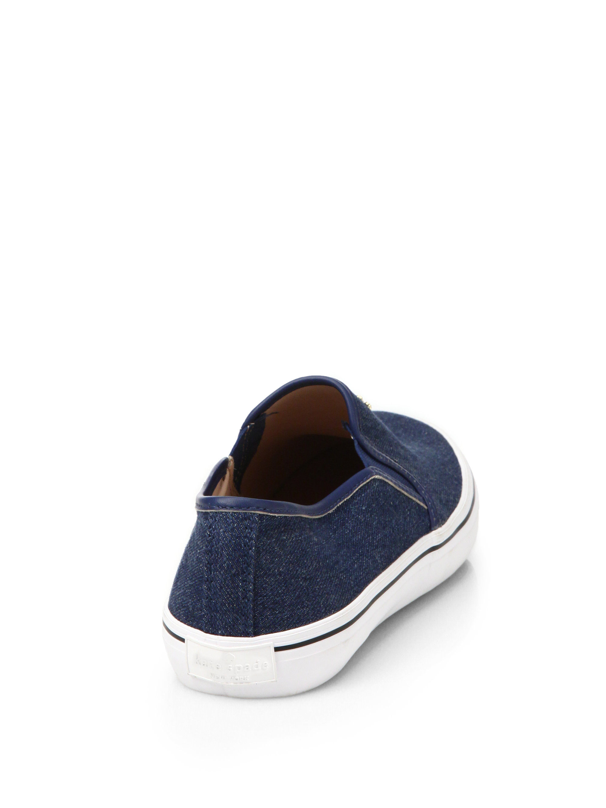 denim slip on sneakers