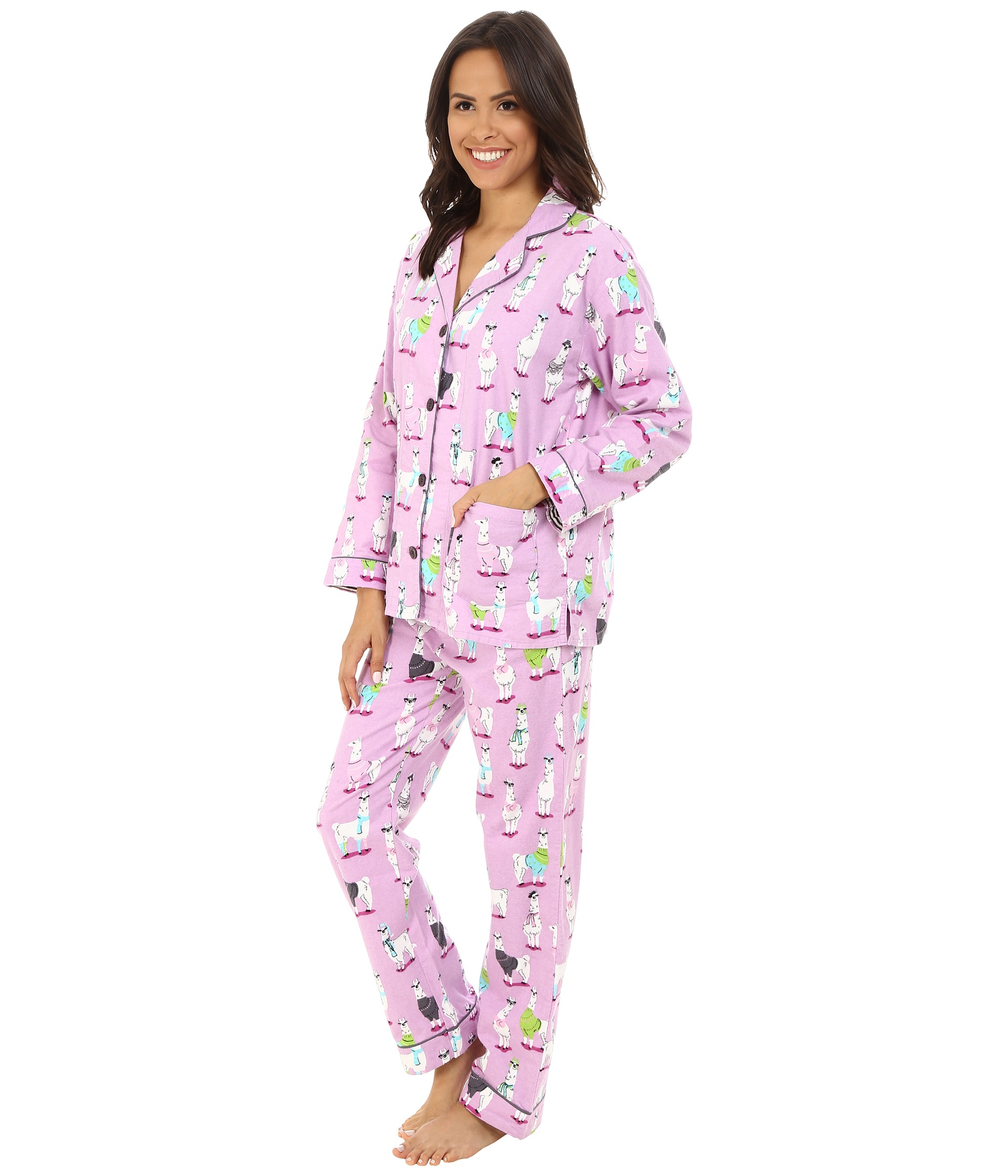 PJ Salvage Printed Flannel Pajama Set