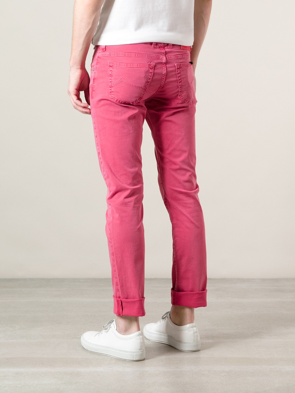 mens pink skinny jeans