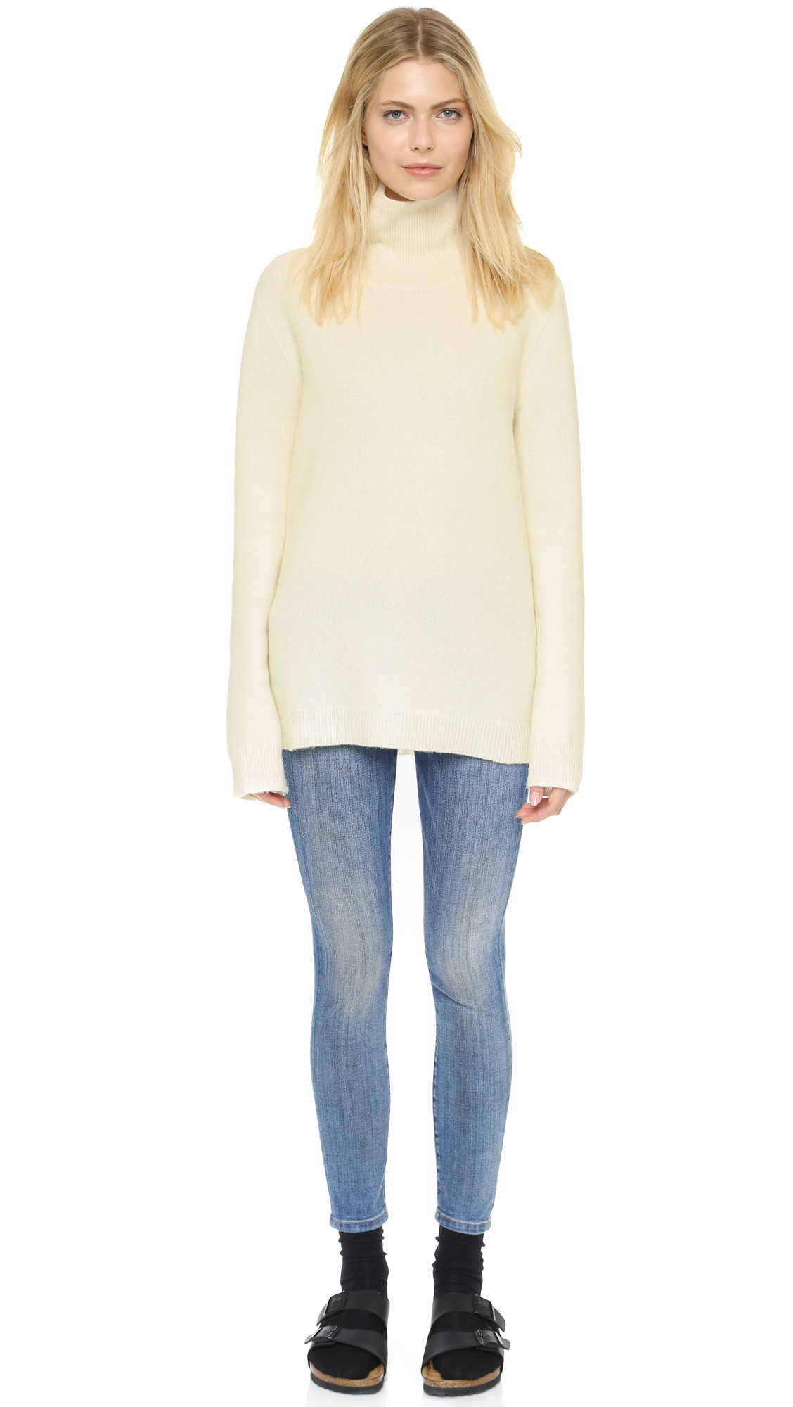 ivory mock turtleneck