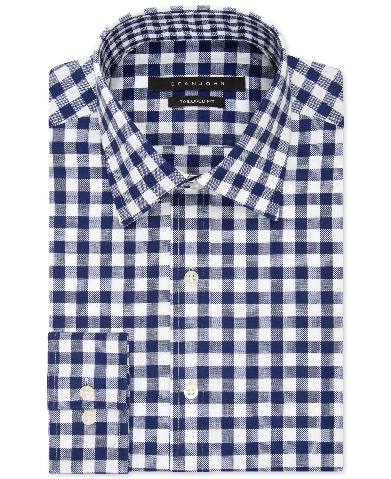 Sean john Plaid Dress Shirt in Blue for Men Lyst