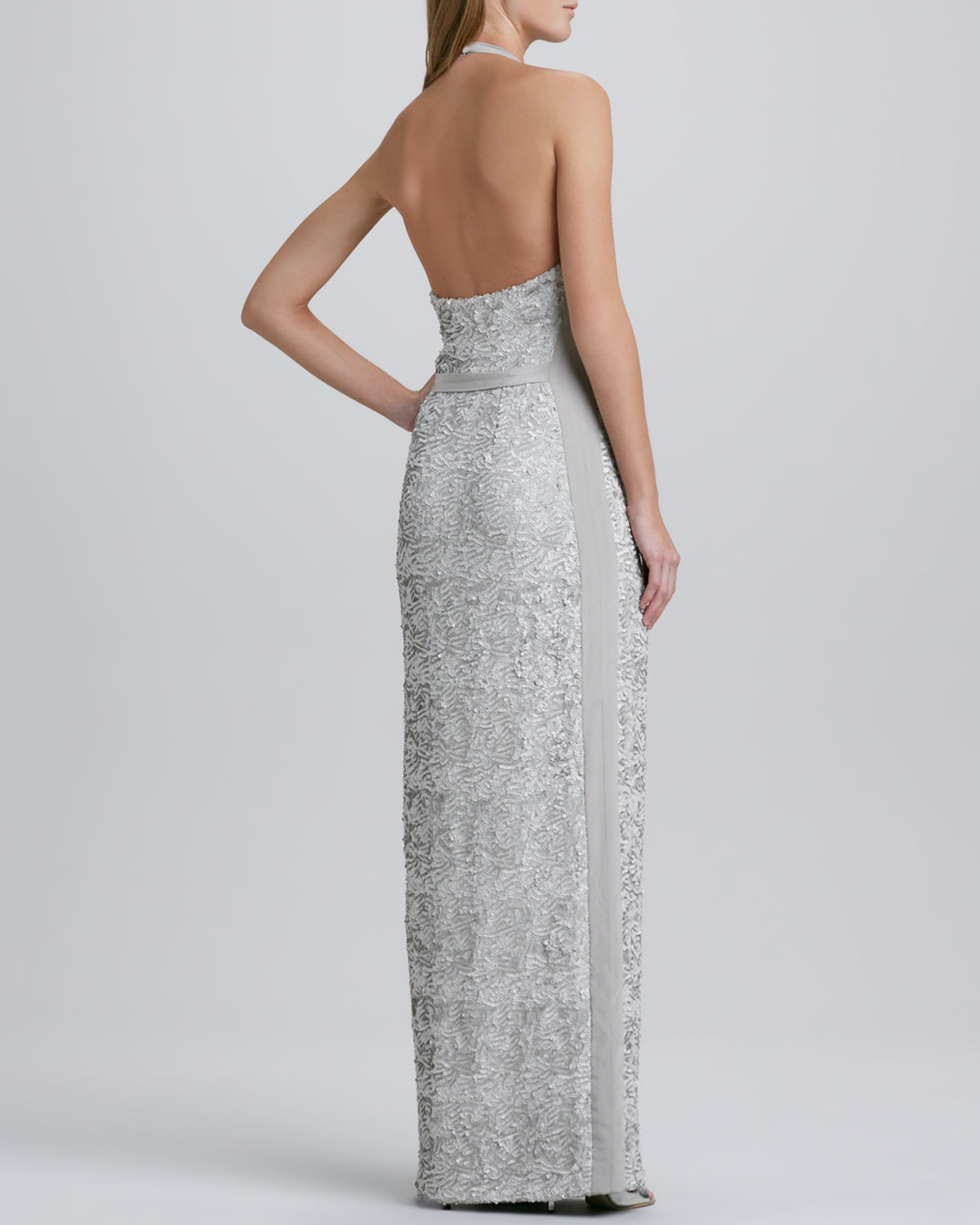 halston halter gown