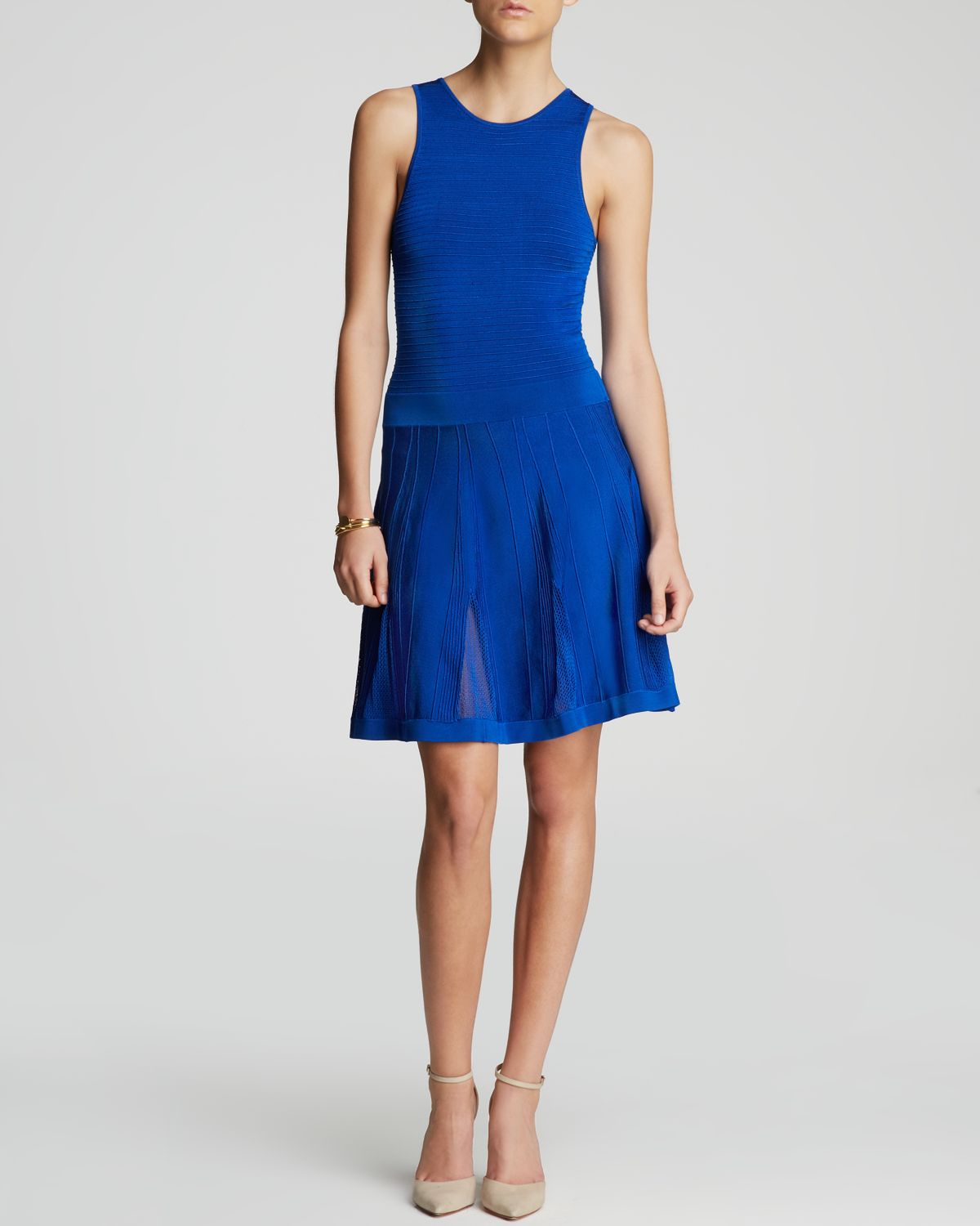 Trina Turk Dress - Fairfield Sleeveless Sweater Knit Fit And Flare in