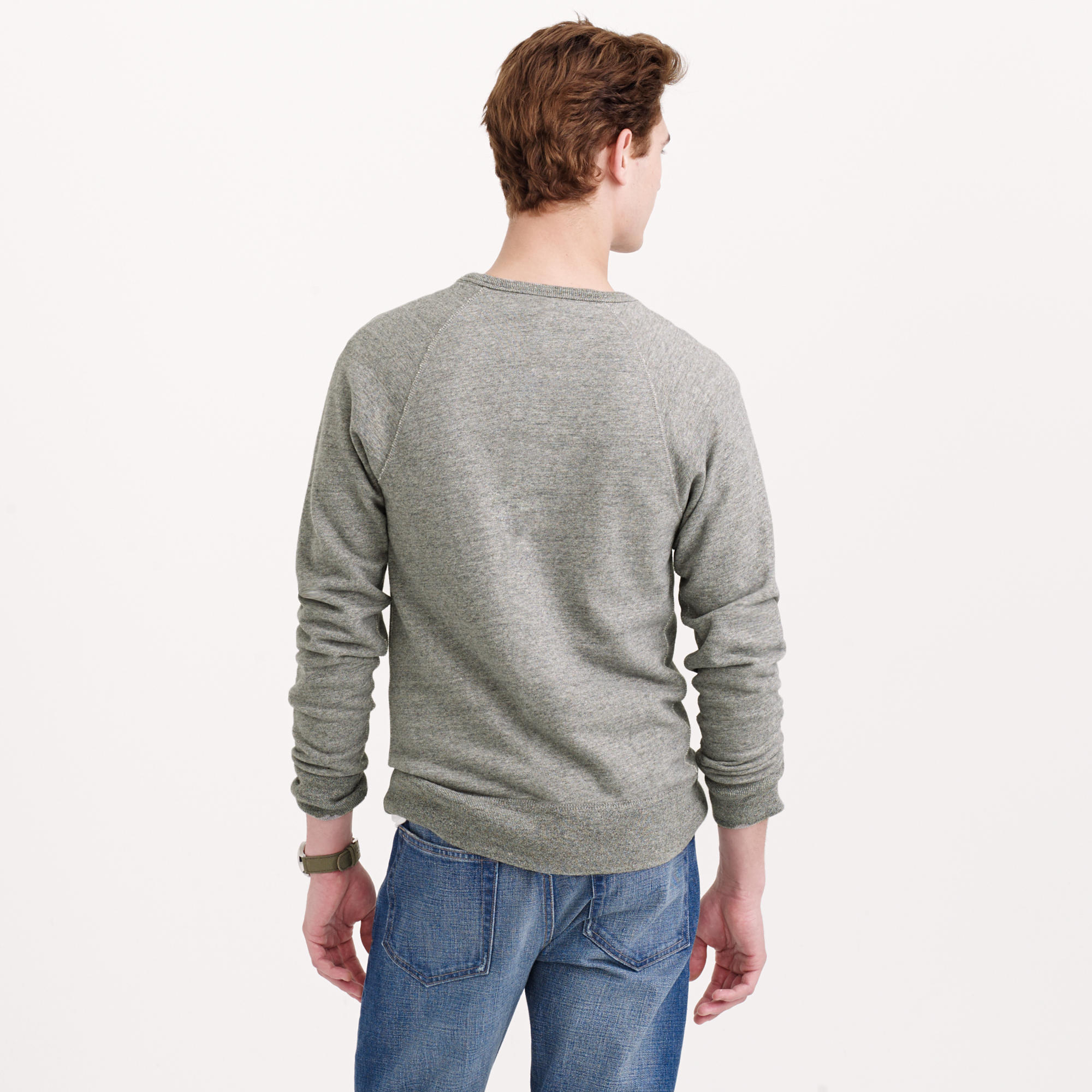 J.crew Solid Sweatshirt In Graphite in Gray for Men | Lyst