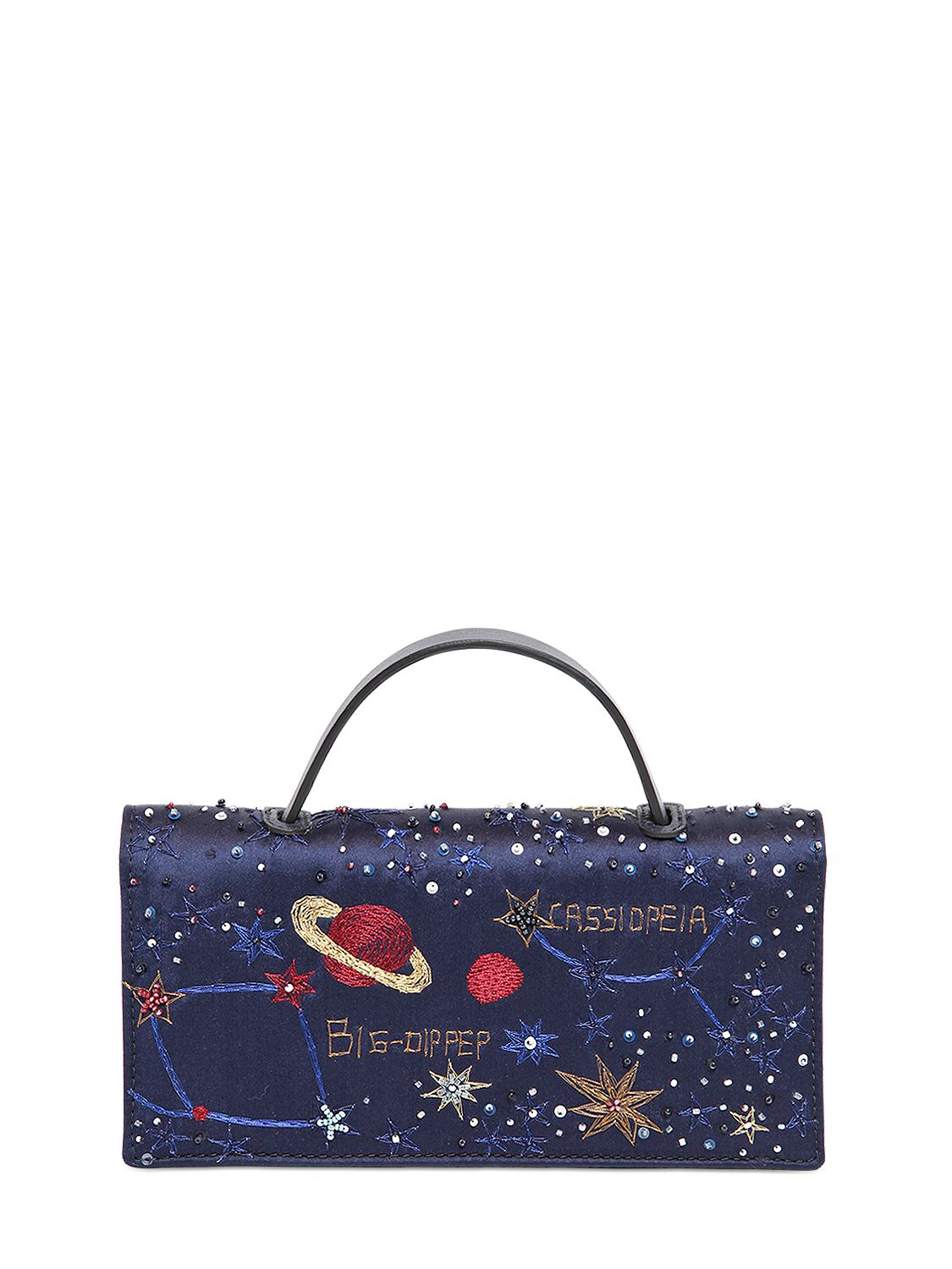 midnight blue clutch bag