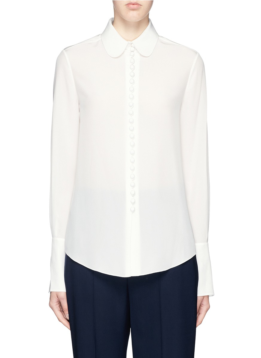 white peter pan collar blouse womens