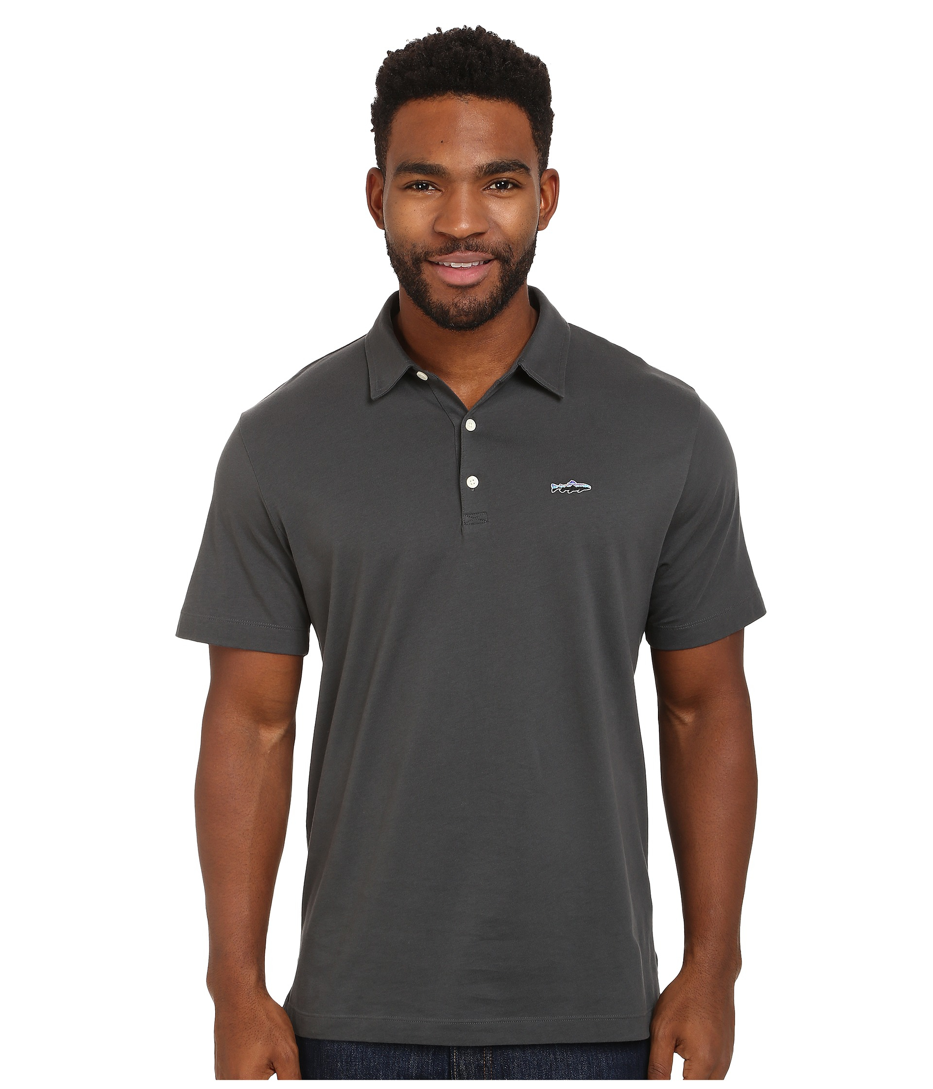 Lyst - Patagonia Trout Fitz Roy Polo in Gray for Men