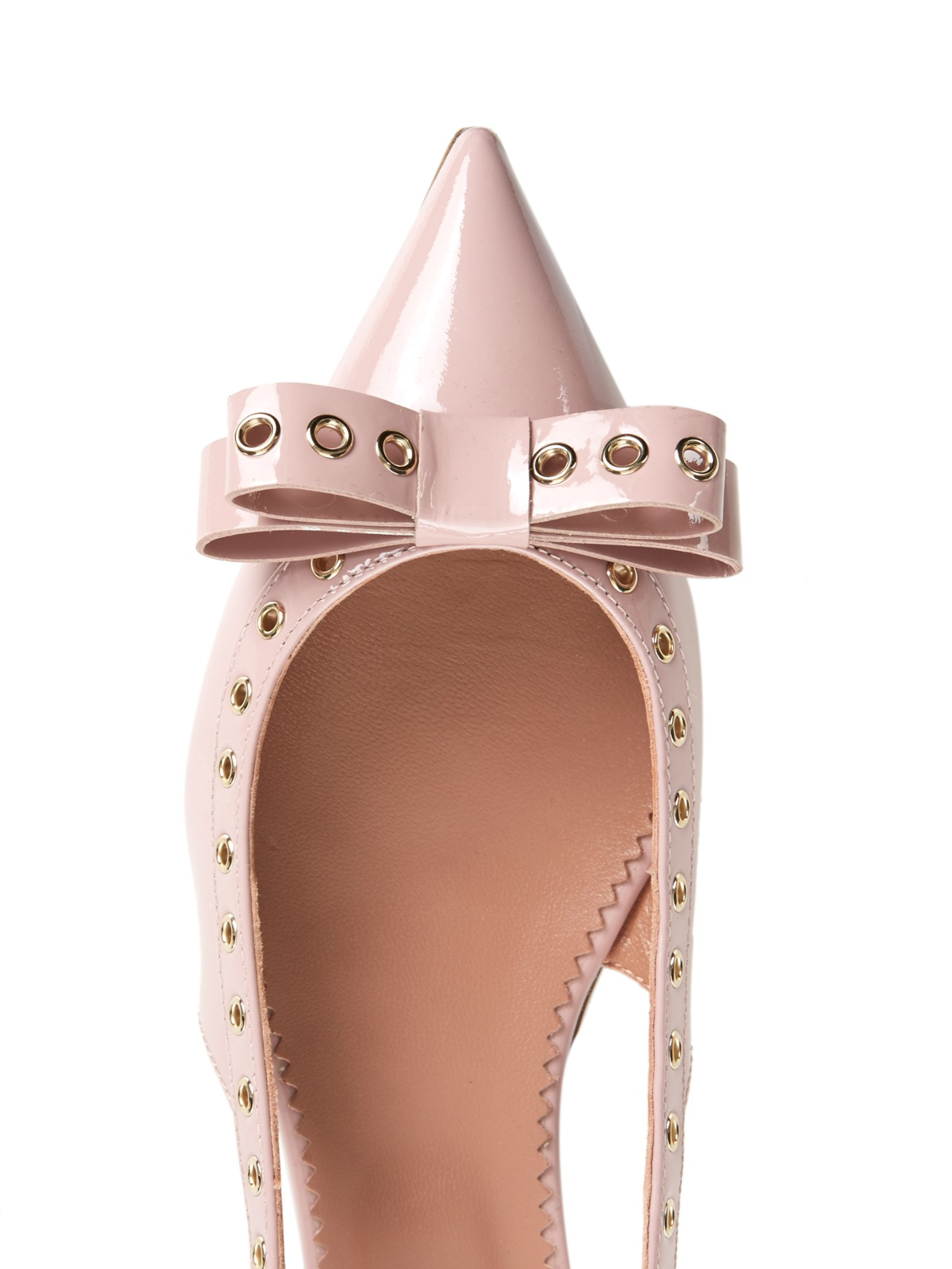 RED Valentino Bow-front Point-toe Flats in Pink - Lyst