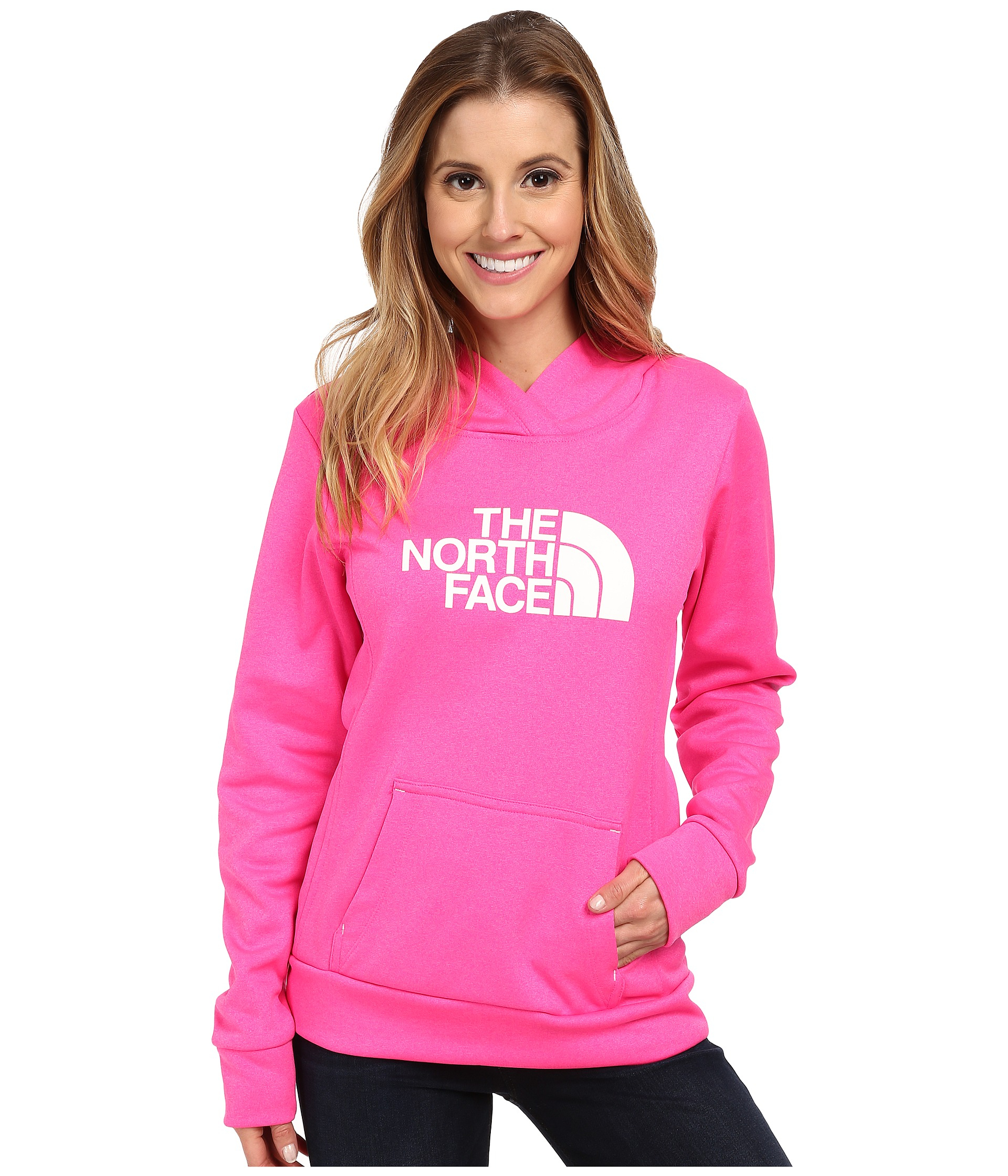 pink north face sweater
