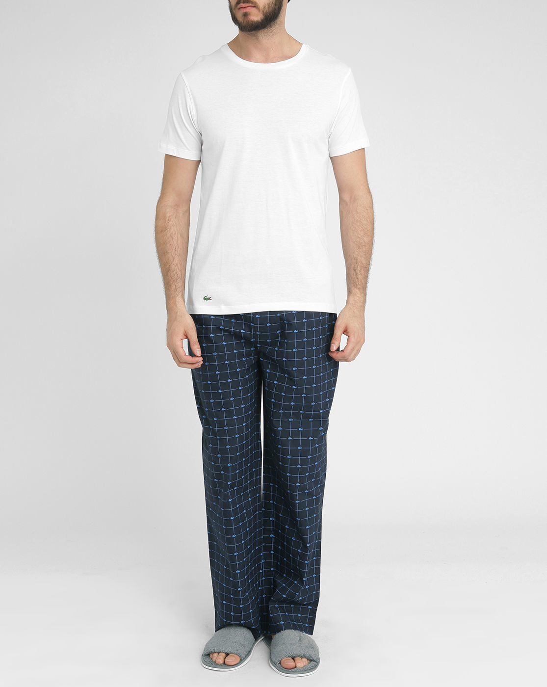 Lacoste Navy L.12.12 Croc Printed Pyjama Bottoms in Blue for Men | Lyst