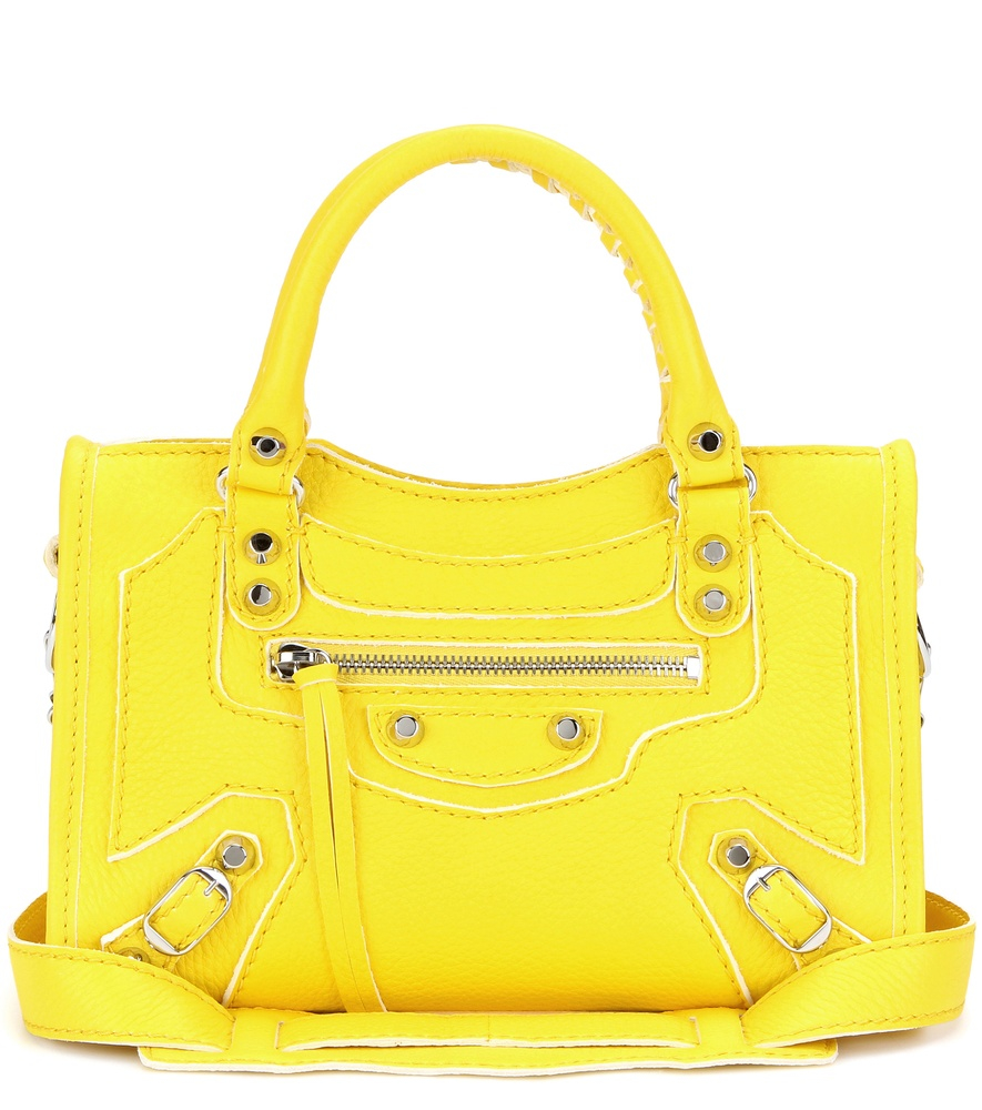 balenciaga mini city bag yellow