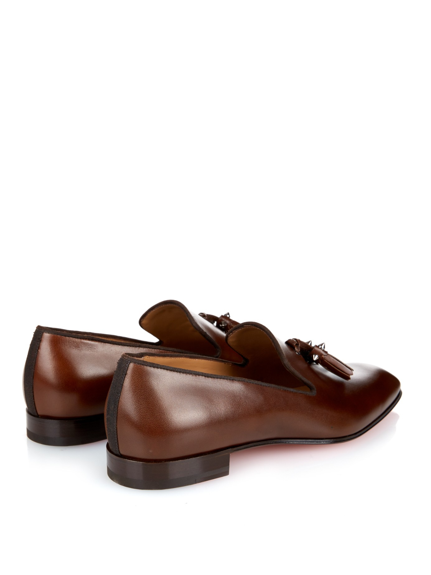 Christian Louboutin Dandelion Leather Loafers in Brown for Men Lyst