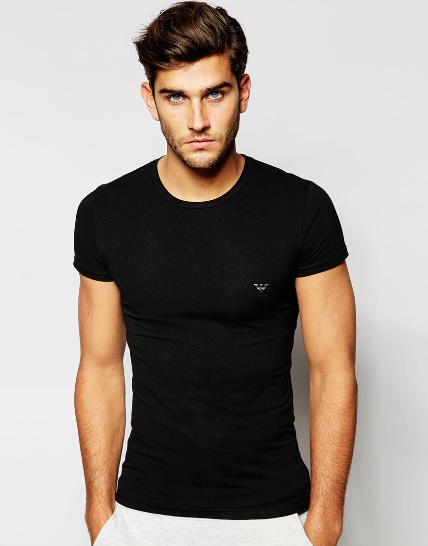 Emporio Armani Big Eagle Cotton Stretch T-Shirt In Extreme Muscle Fit ...