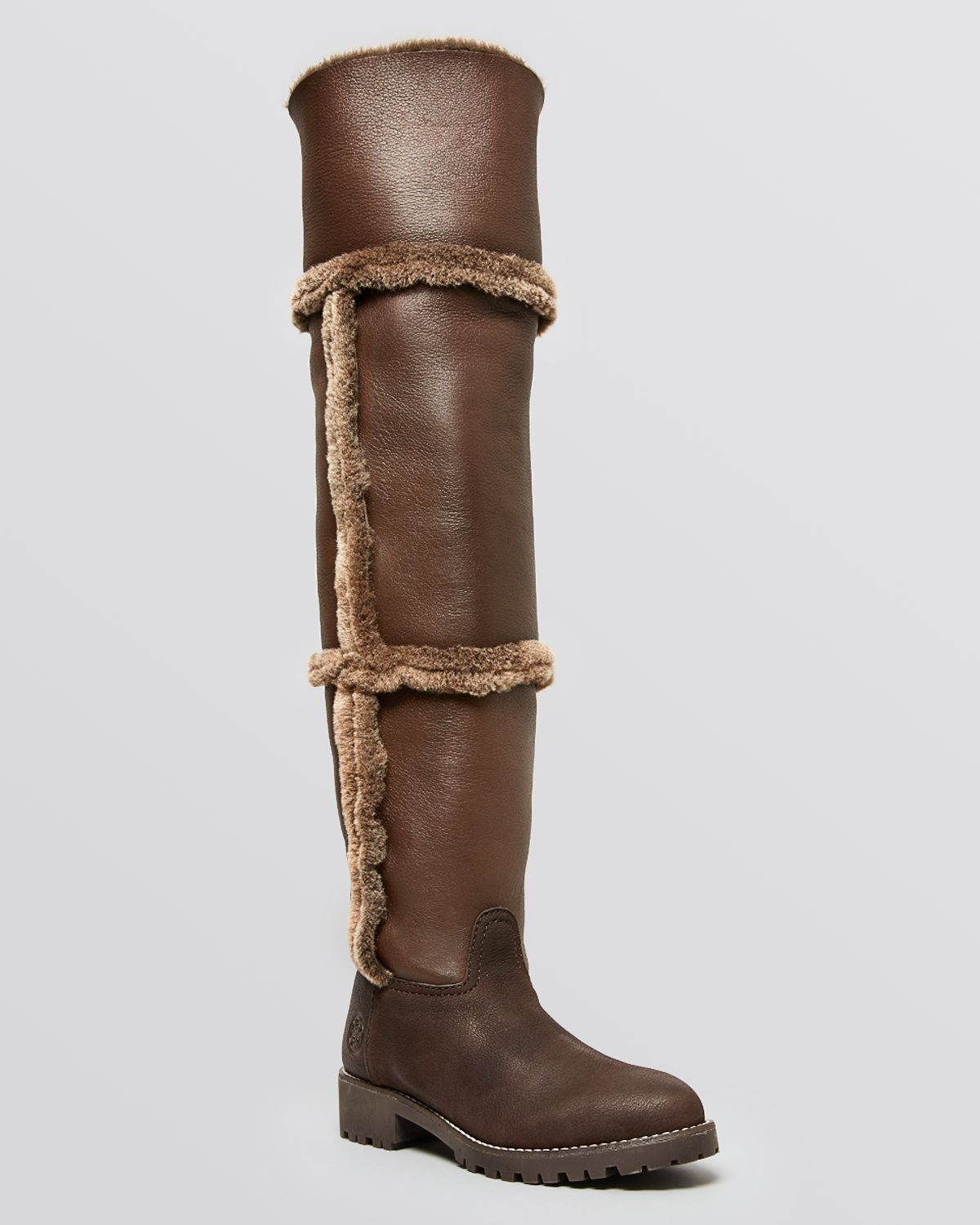 over the knee shearling boots