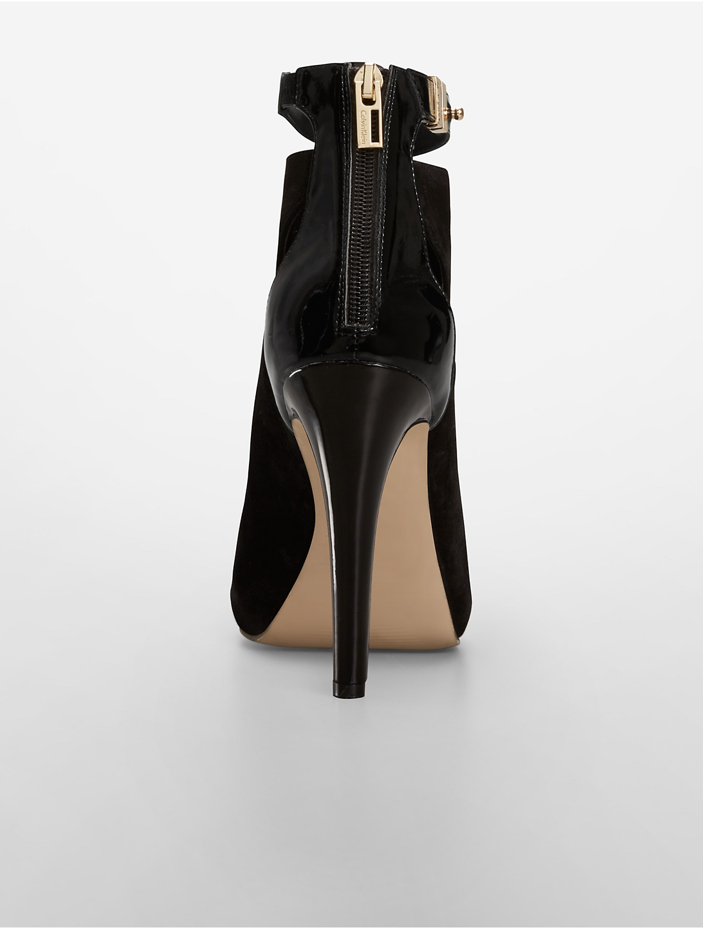 calvin klein peep toe booties