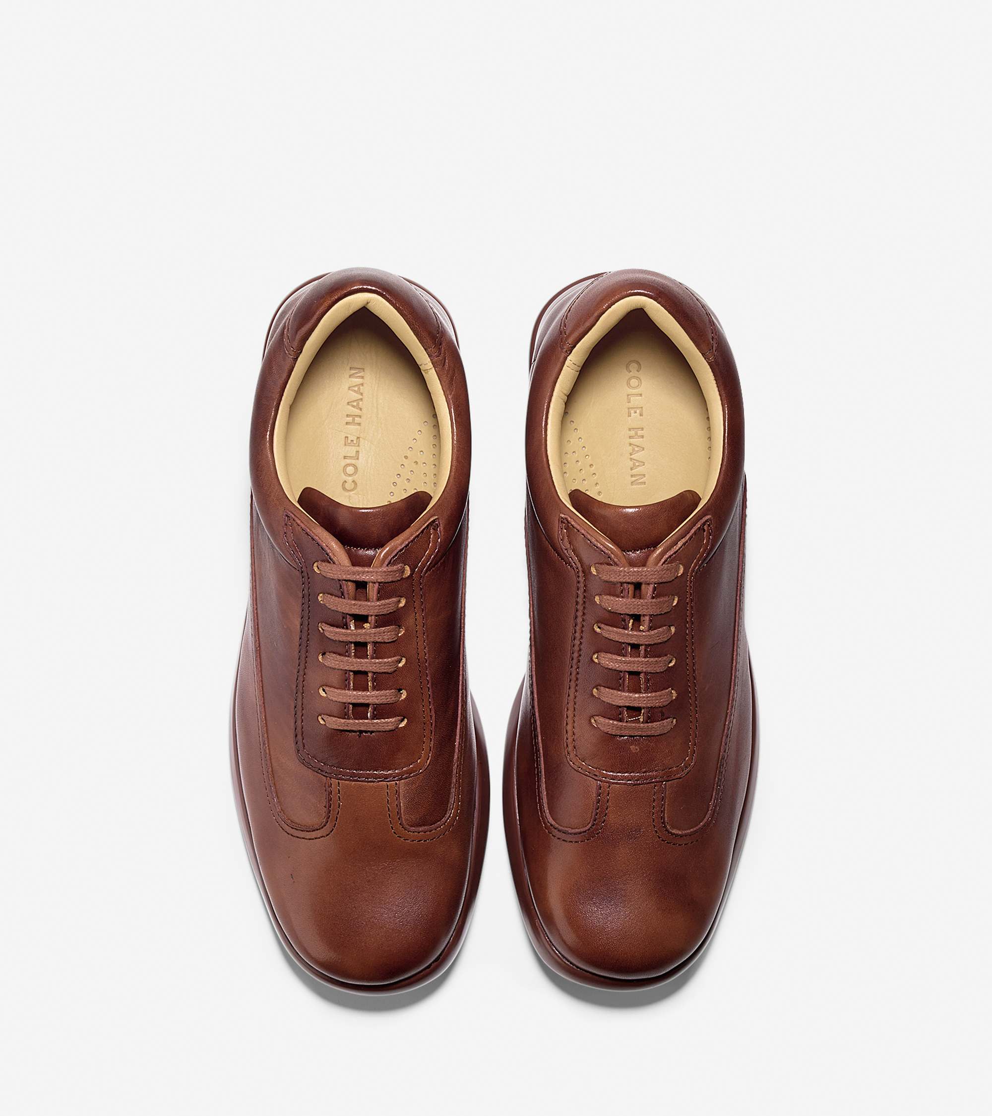 Lyst - Cole Haan Air Conner Leather Low-Top Oxford Sneakers in Brown ...