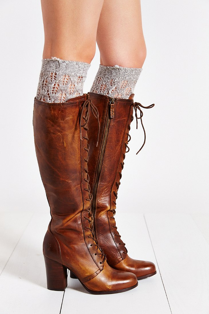 frye parker tall lace up boots