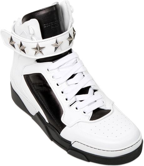 Givenchy Tyson Leather High Top Sneakers in White for Men | Lyst
