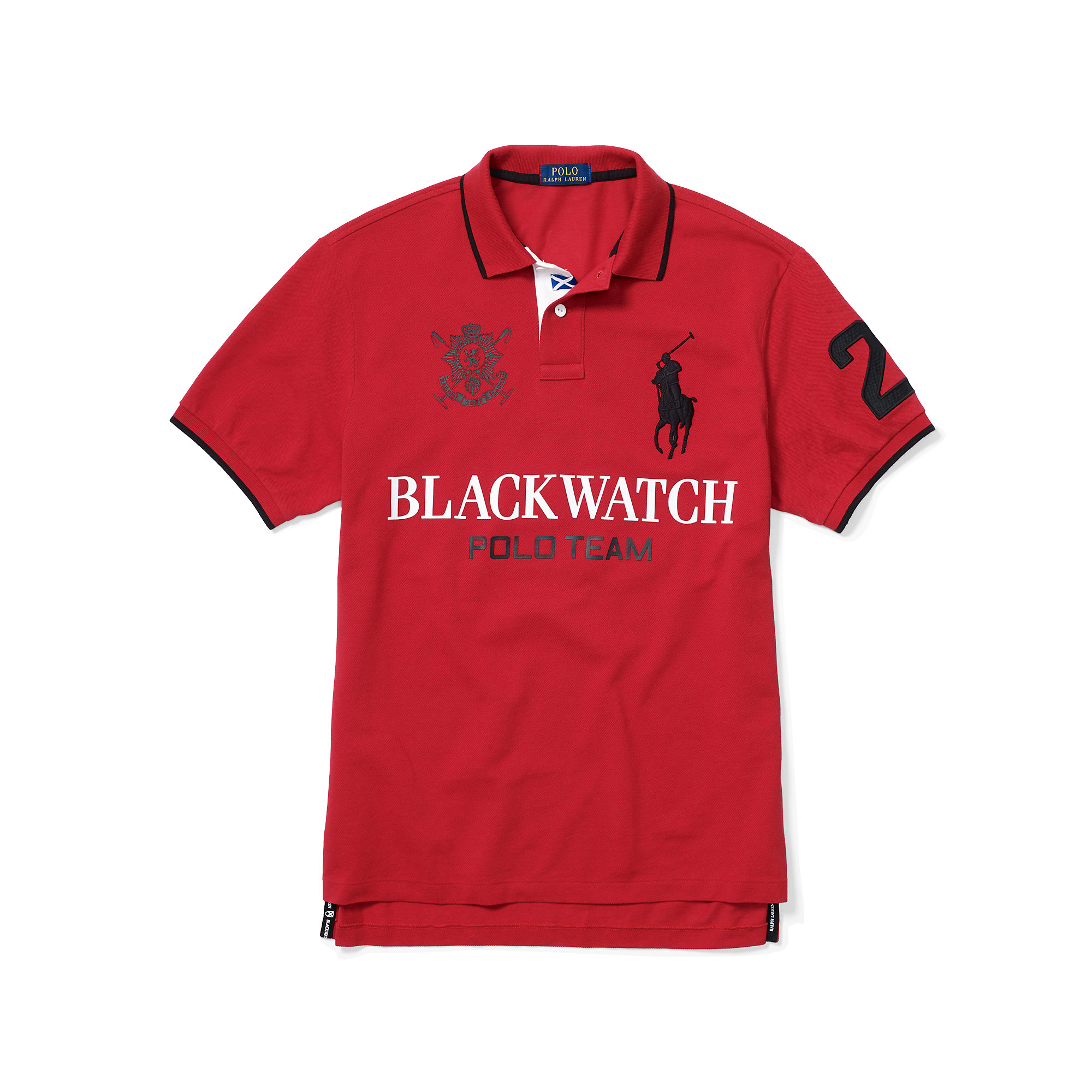 Polo Ralph Lauren Blackwatch Custom-fit Polo in Red for Men | Lyst