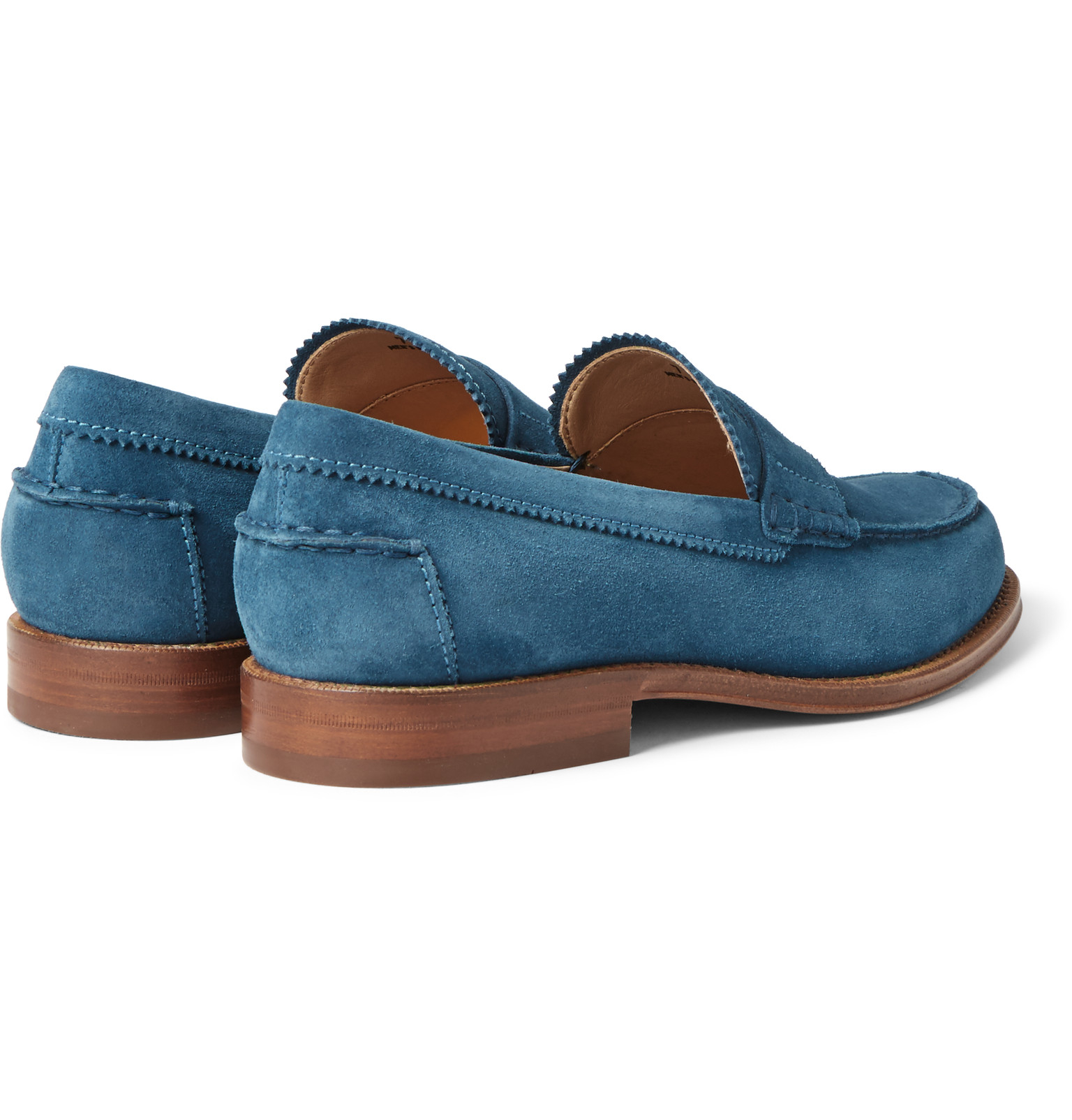 Tod's Suede Penny Loafers in Blue for Men Lyst