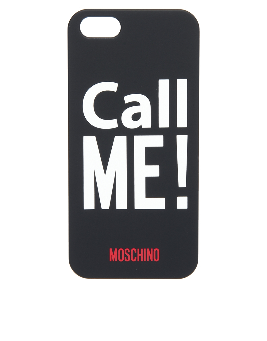 Moschino Call Me Iphone 5 Case In Black Lyst Moschino Call Me Iphone 5 Case In Black Lyst