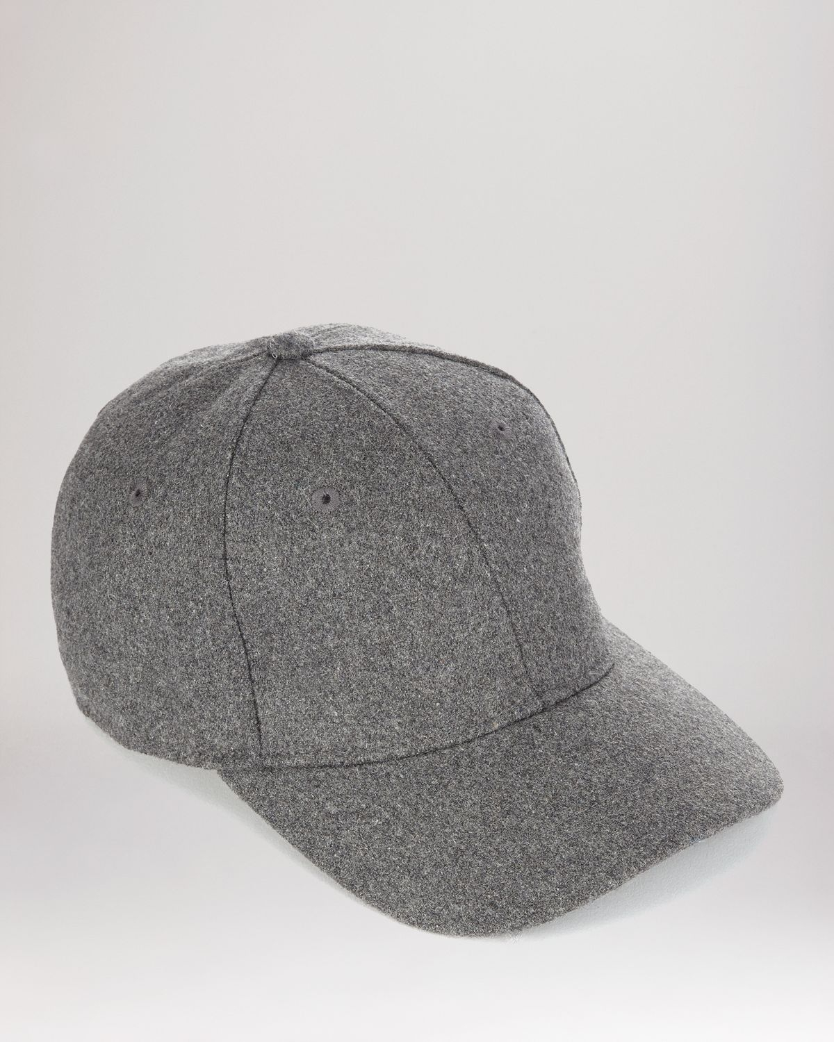 grey felt baseball cap
