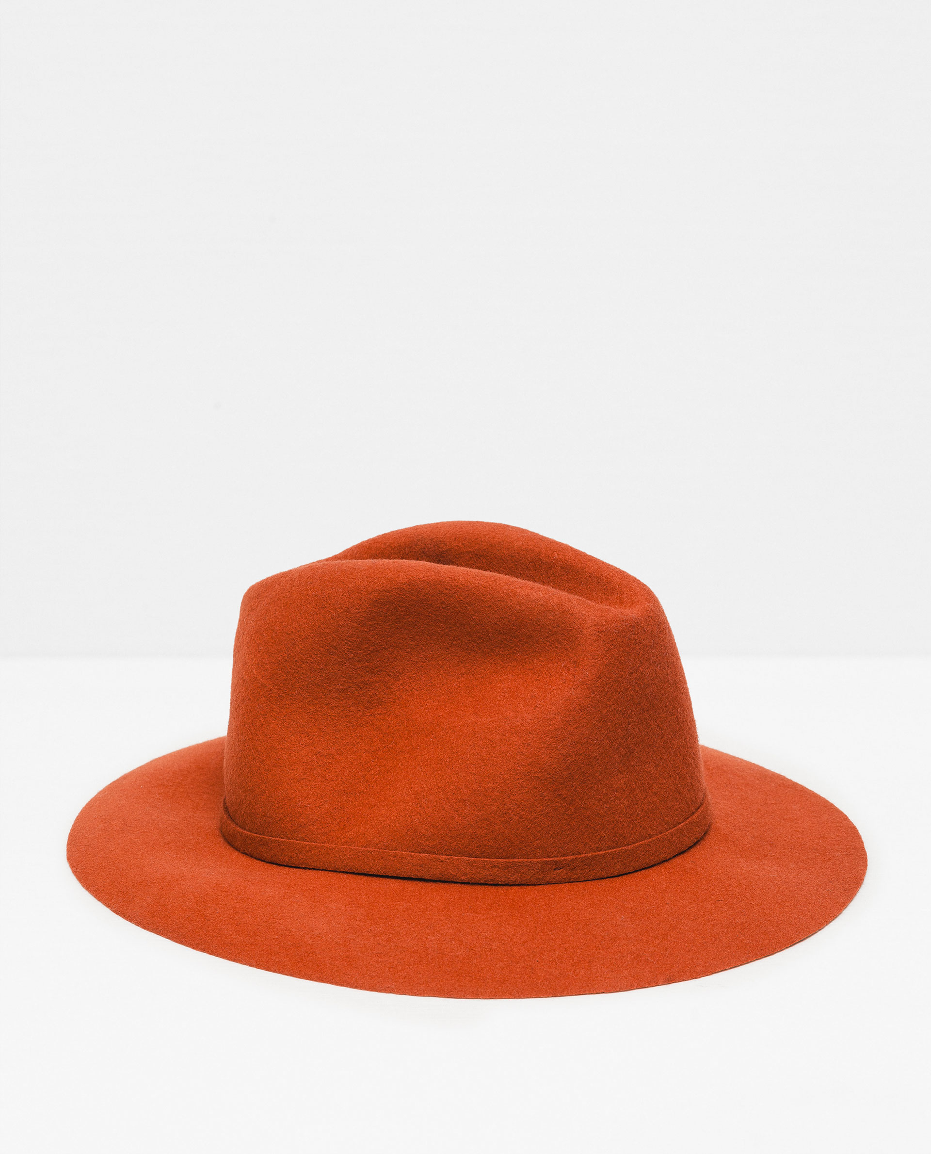 Zara Felt Hat in Orange (Brick) Lyst