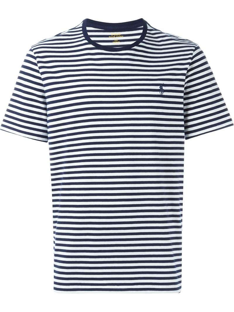 Polo ralph lauren Striped T-shirt in Blue for Men | Lyst