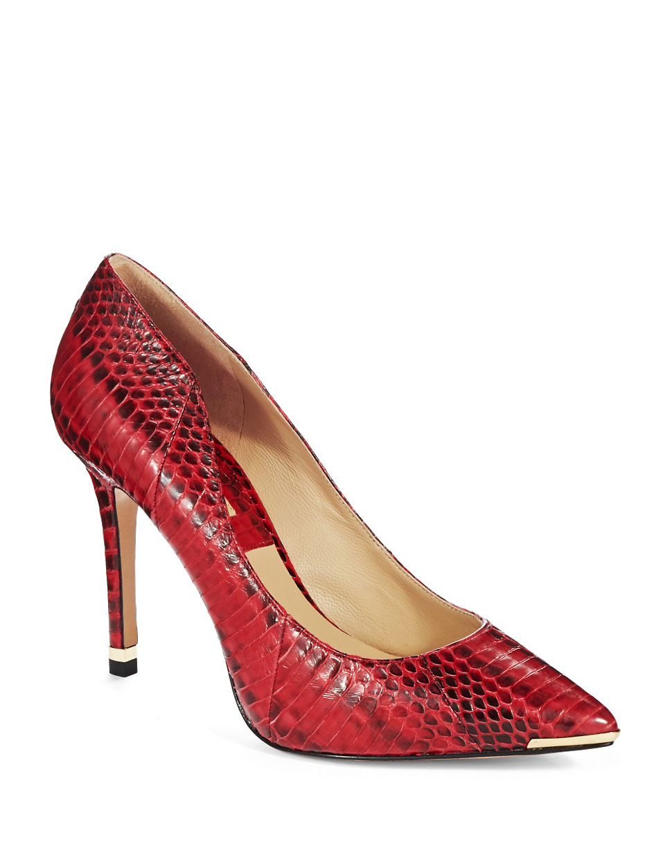 michael kors red high heel shoes