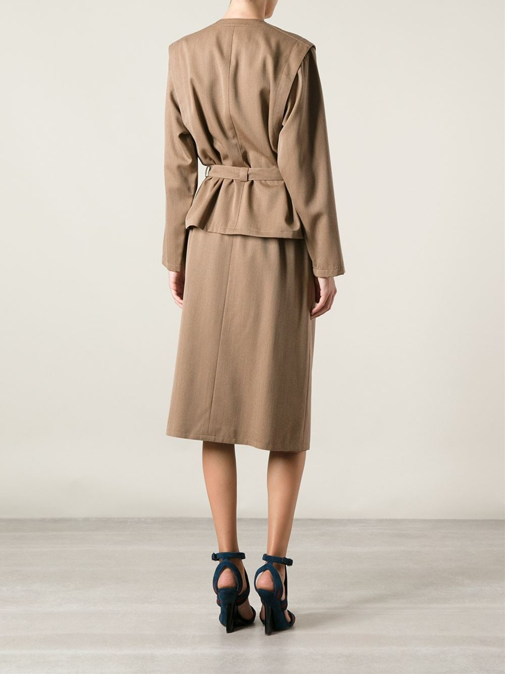 Louis feraud vintage Skirt Suit in Brown | Lyst
