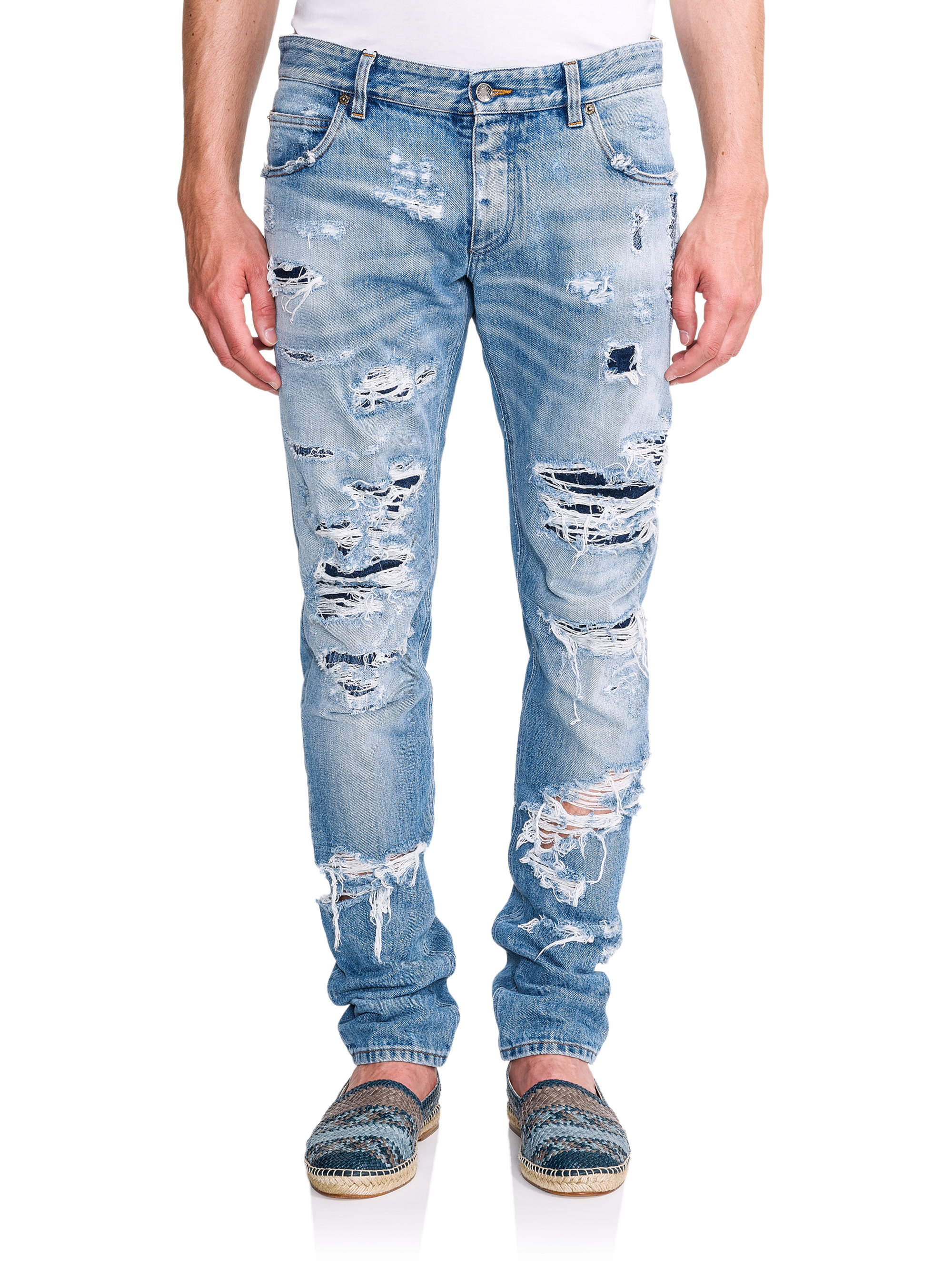 dolce gabbana ripped jeans