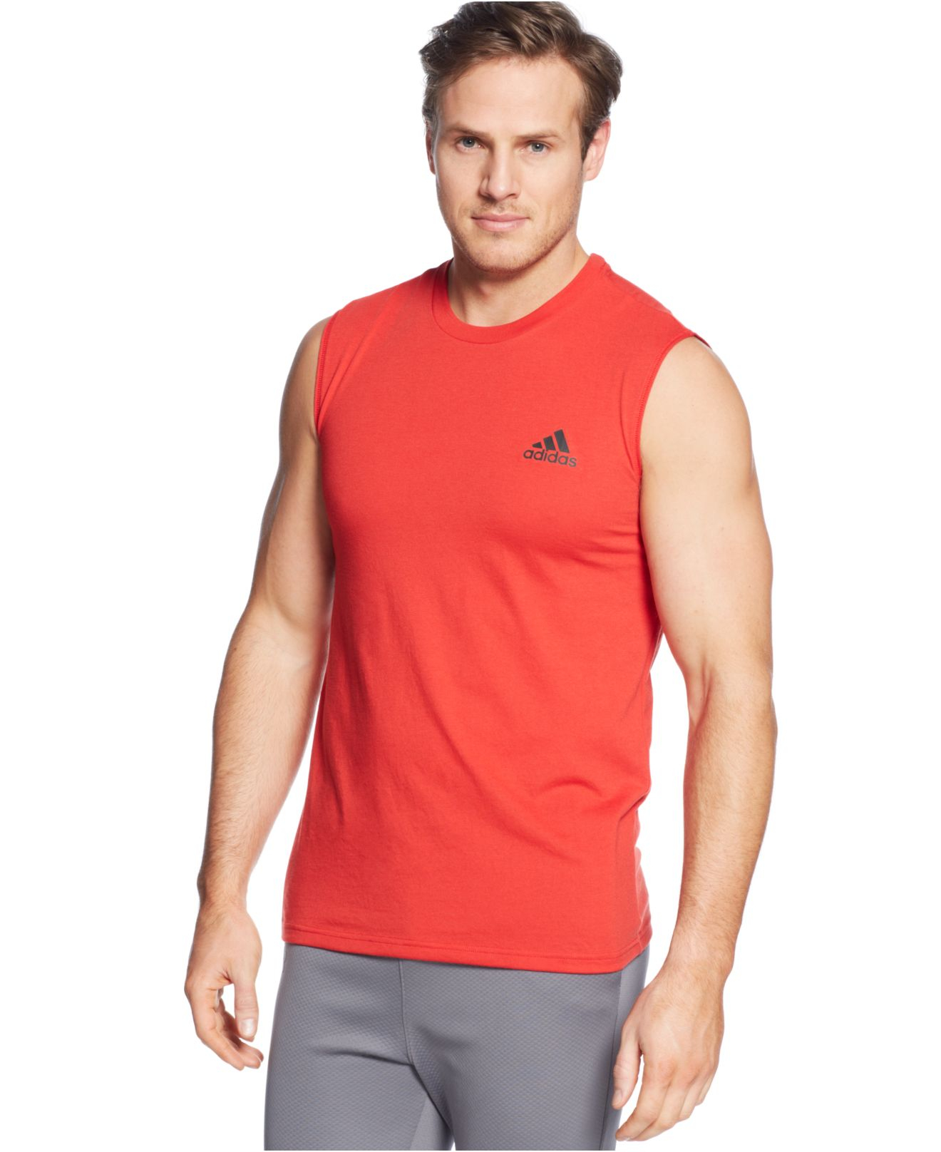 Lyst - Adidas Men's Go-to Performance Sleeveless T-shirt in Red for Men