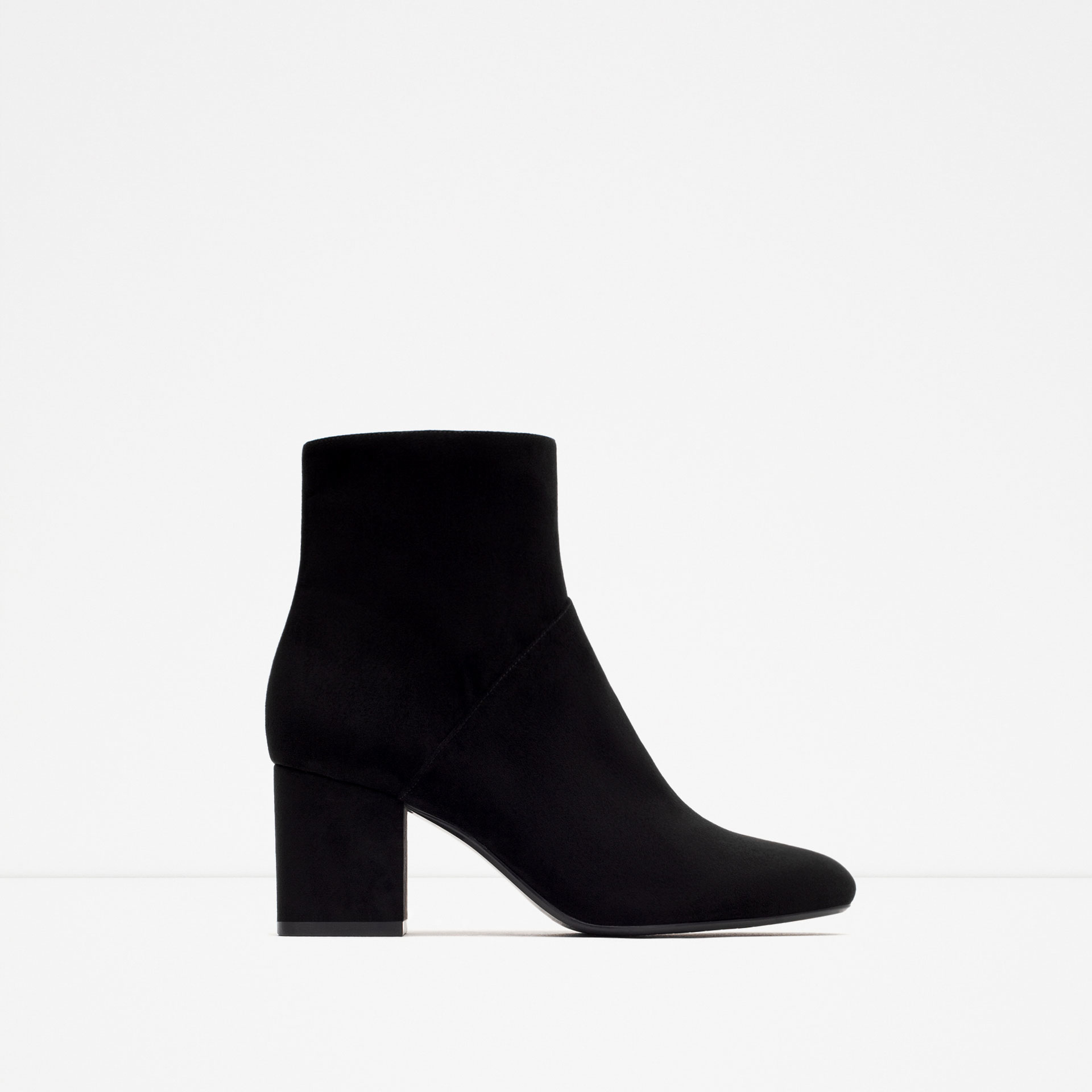 Zara High Heel Pointed Ankle Boots in Black | Lyst