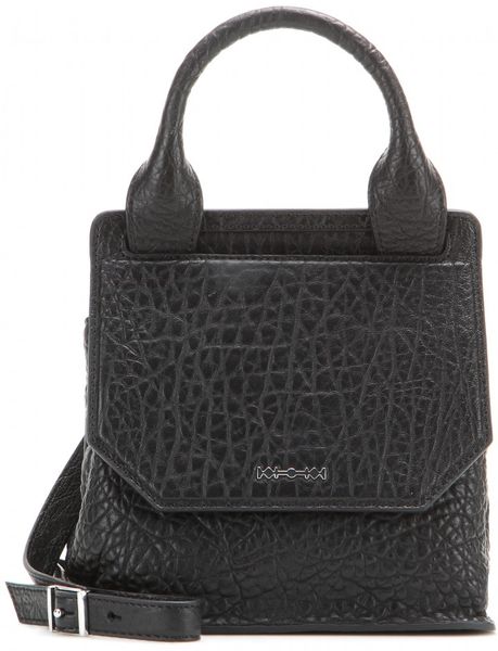 Mcq By Alexander Mcqueen Mini Ruin Leather Shoulder Bag in Black | Lyst