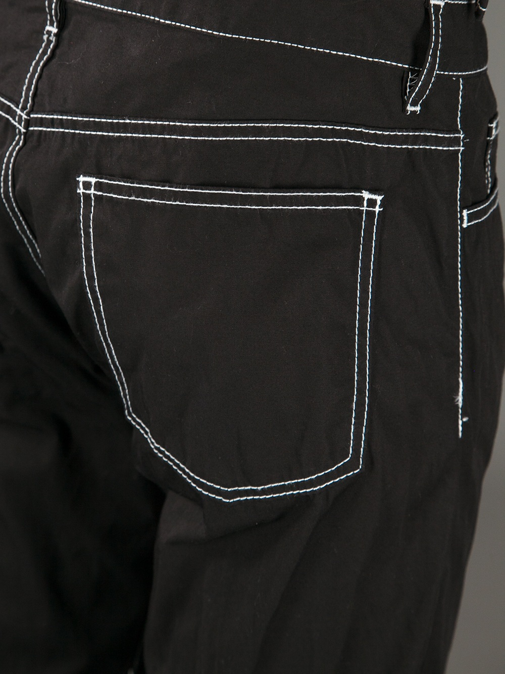 black denim white stitching