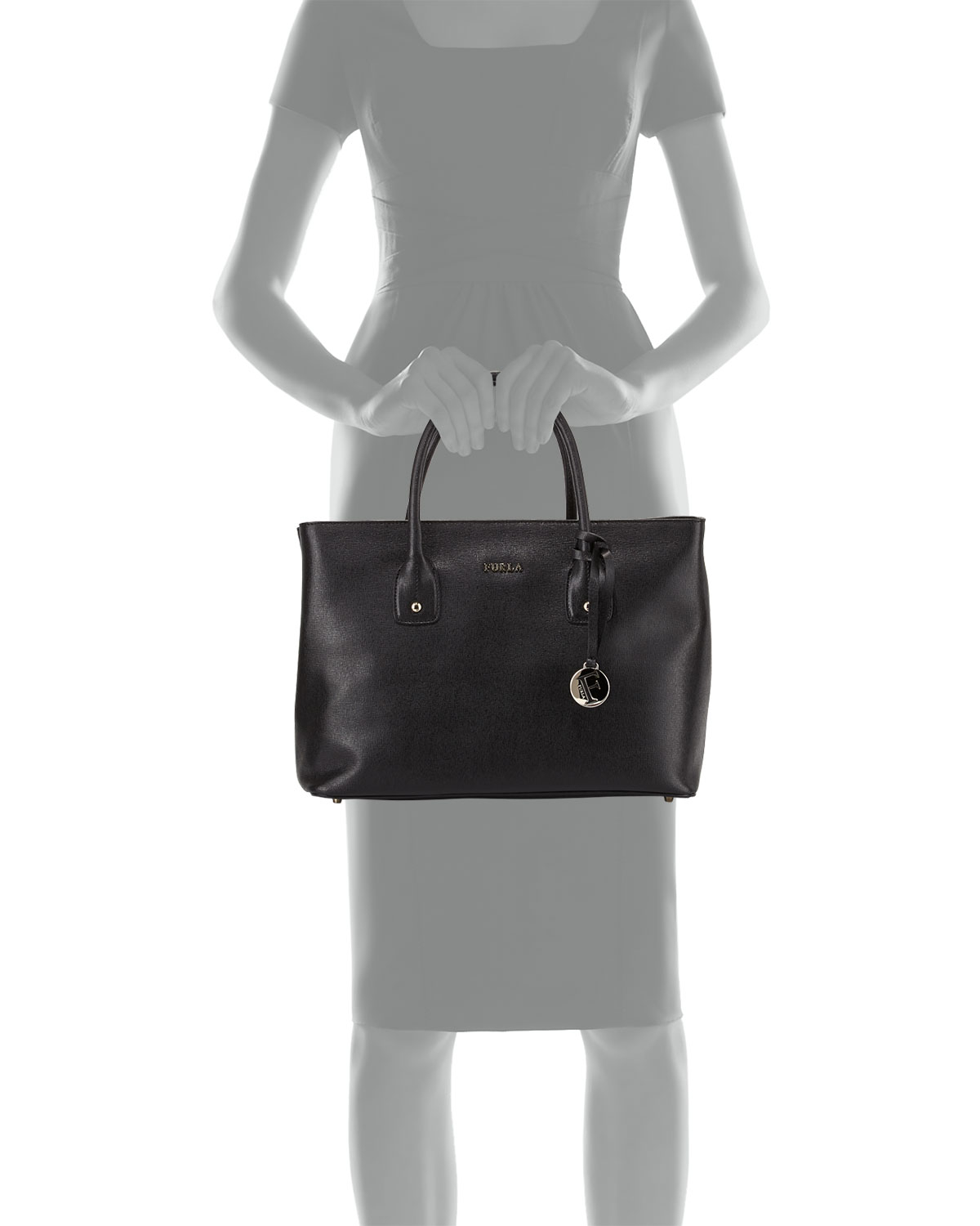 lyst furla josi east west medium tote bag in black lyst furla josi east west medium tote bag in black